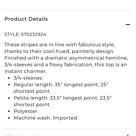 Chico’s Vivid Striped Asymmetrical Top Sz L Petite - Picture 5 of 9